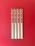Measure Twice, Cut Once Carpenters Pencils - set of 4