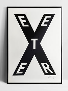 Exeter in Black. A3 Open Edition Collectables