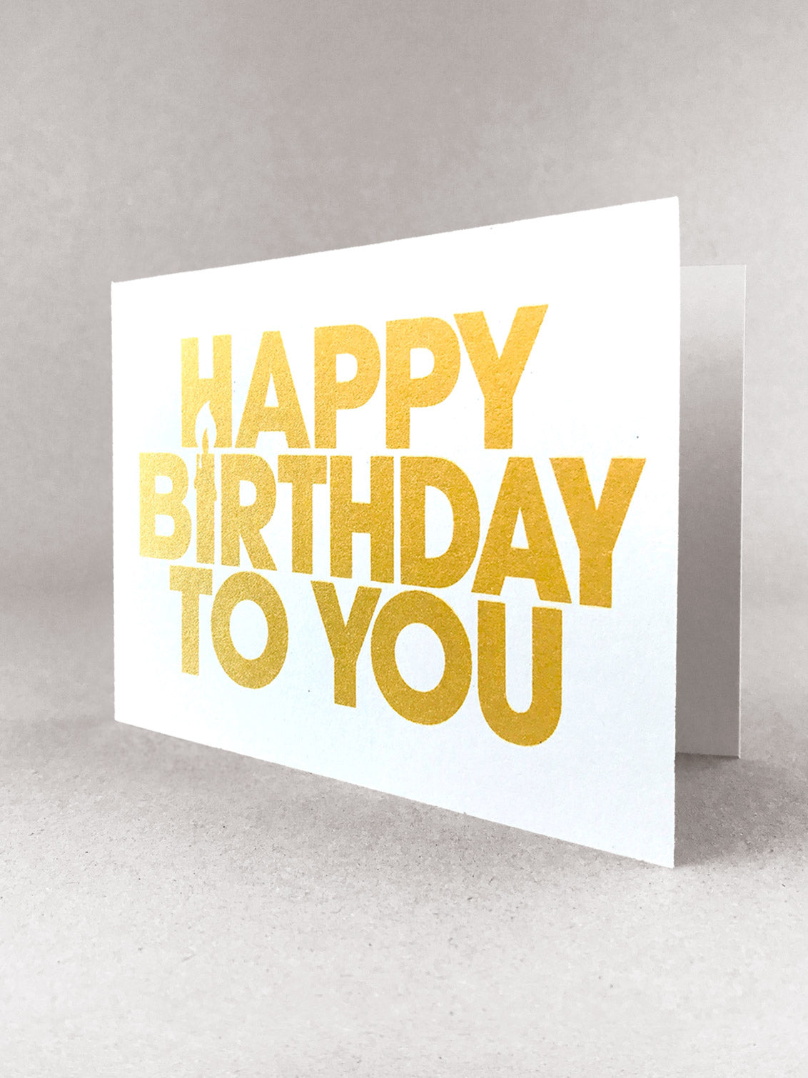 Happy birthday to you card - Gold