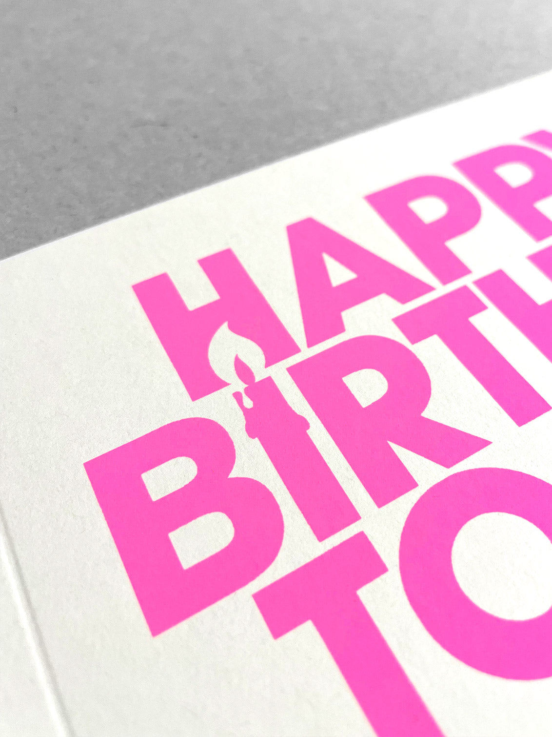 Happy birthday to you card - Neon pink