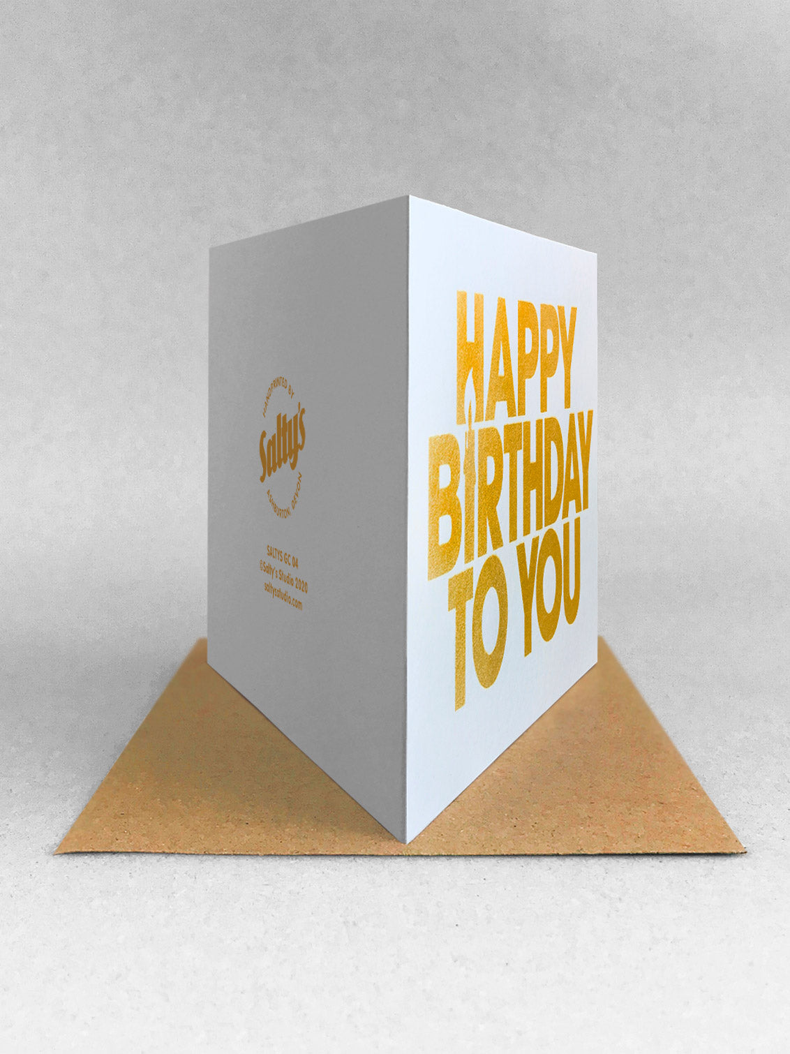 Happy birthday to you card - Gold