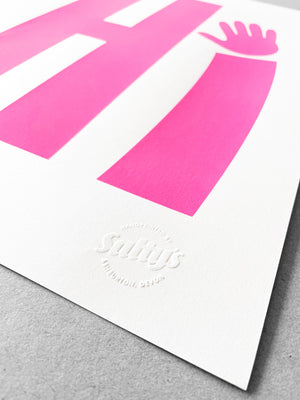 Hi print - Neon Pink