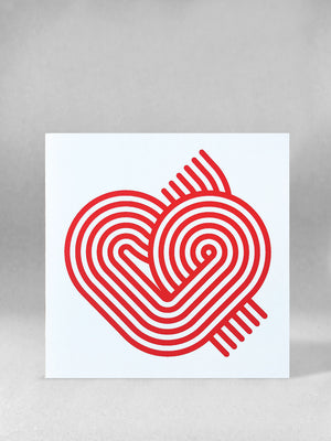 Salty’s Online 
Stripy heart on white card