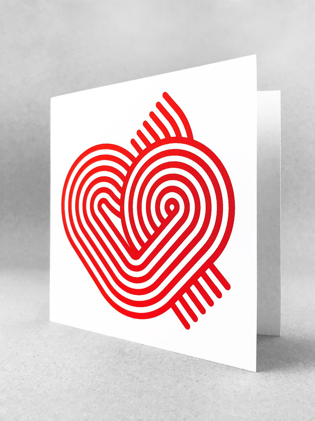 Salty’s Online 
Stripy heart on white card