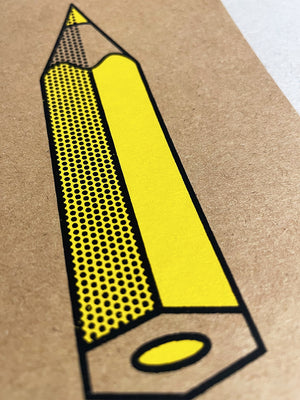 Yellow pencil card