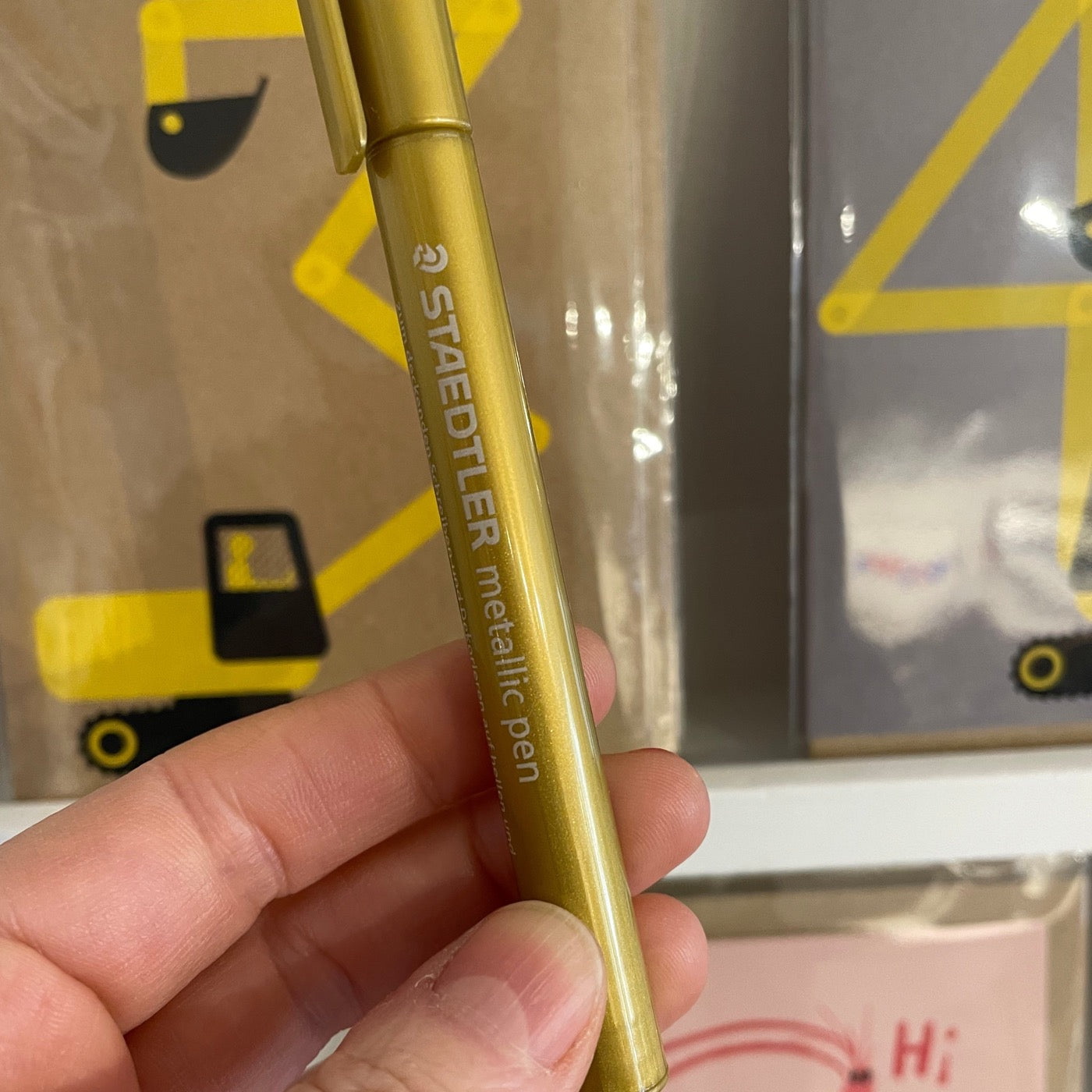 Staedtler metallic gold pen