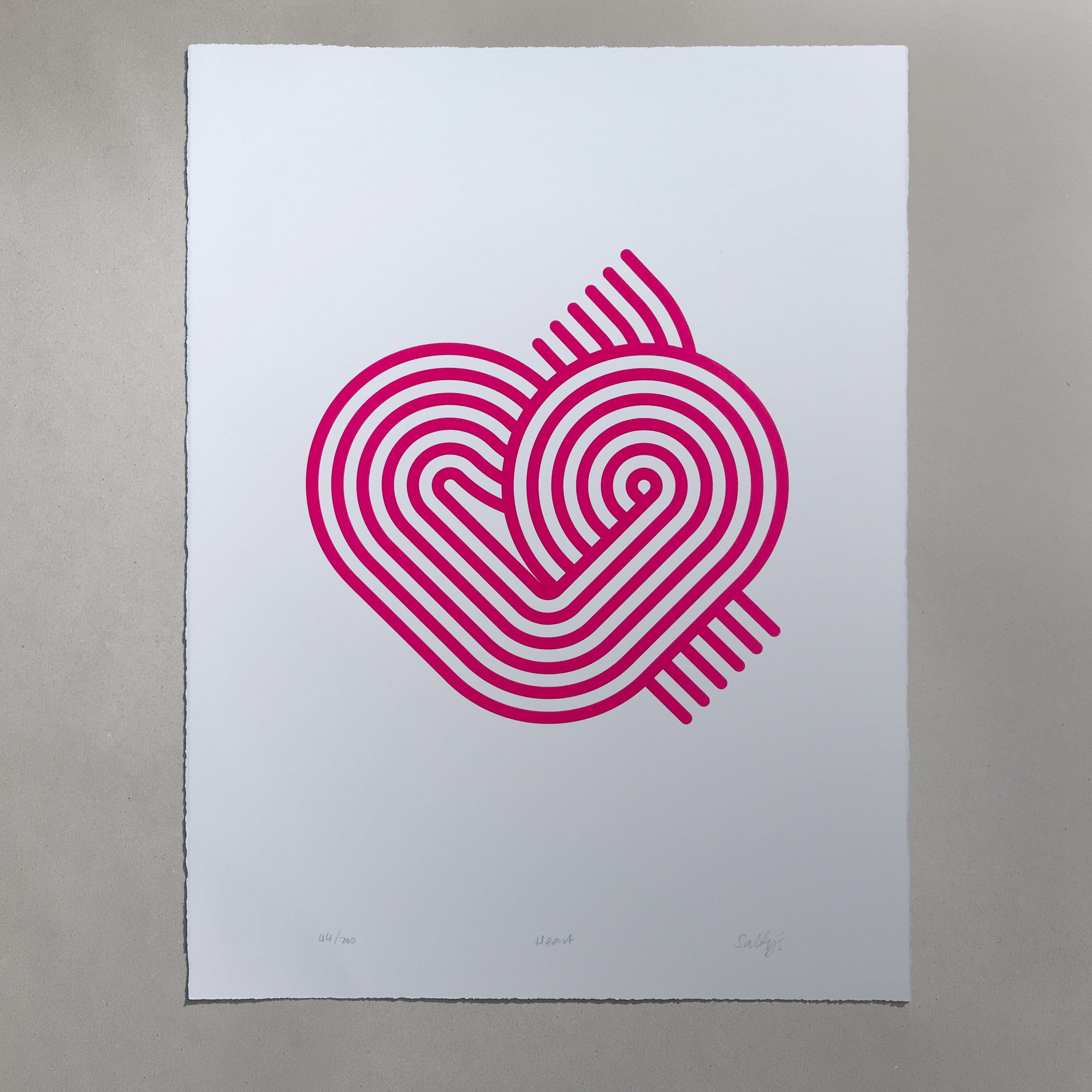 FLASH SALE Stripy Heart print