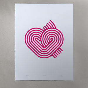 FLASH SALE Stripy Heart print